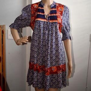 Women PATRONS OF PEACE Boho Dress - Size S - Multicolor